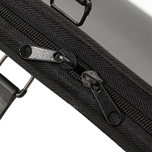 Caveen A2/A3 File Bags Portfolio Drawing Painting Storage Folder Document Carry Cases Portfolio Polypropylene with Interior Pocket, Elastic Straps and Zip - Black A3