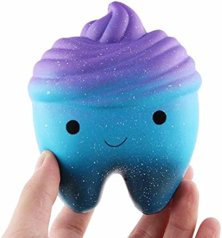 Jumbo Slow Rising squishies Kawaii Cat Hamburger Cream Scented Stress Relief large Kawaii Squishy as Collection Gift Toy (Tooth Cake)