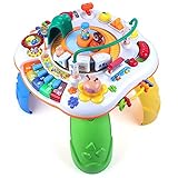 Forstart Learning Activity Table Musical Educational Discovering Toys Sit to Stand Railway Train Play Activity Center Baby Kids Toddler Birthday Gift