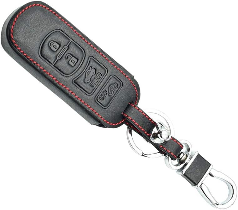 Happyit Leather Car Key Cover Cases for Mazda CX-7 CX-9 MX-5 Miata 4 Buttons Keychain Smart Remote Accessories - Image 4