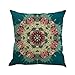 Jartinle Set of 4 Retro Floral Mandala Compass Medallion Bohemian Pillow Covers Boho Decor Hippie Throw Pillows Decorative for Sofa Couch 18 x 18