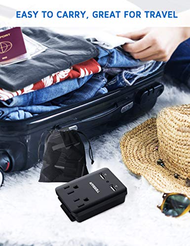 Universal Adapter, TESSAN Travel Adapter, USB Travel Power Charger Universal Charger Kit 2000W, 2 USB Ports 2 US Outlets with 5 Plug for Europe Italy UK Japan China Australia HK Cover 200+ Countries - Thumbnail 6