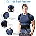 Back Posture Corrector for Men Women Under Clothes - Flipcase Adjustable Magnetic Back Straightener, Comfortable Back Brace for Spinal, Neck, Shoulder & Upper Back Pain Relief (L(33.5