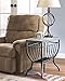 Ashley Furniture Signature Design - Antigo Chair Side End Table - Contemporary - Slate Top with Metal Bottom - Black