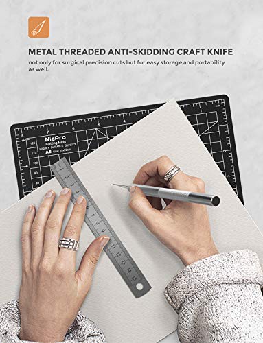 image for Nicpro 43PCS Exacto Knife Set, 2PCS Hobby Knife with 40PCS Various Siz