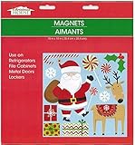Christmas and Winter Themed Glitter Refrigerator Magnets 2017 (Santa)