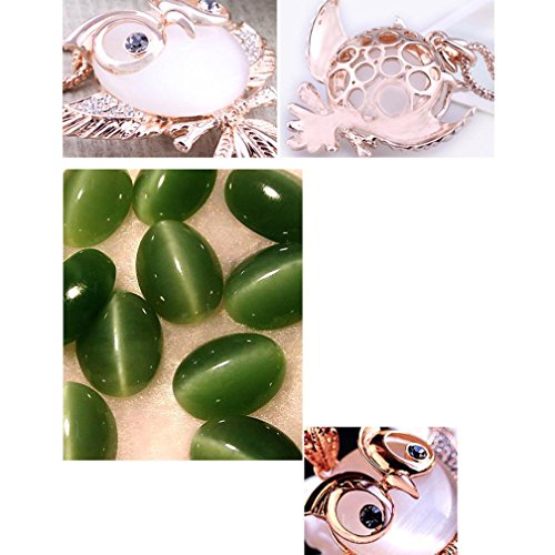 Necklace for Women, Hmlai Ladies Fashion Beautiful Crystal Vintage Owl Pendant Jewelry (Rose Gold) - Thumbnail 4