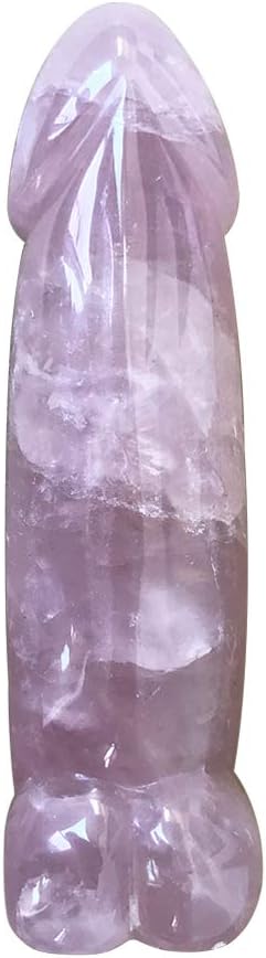 JIANGNIU Handmade Natural Rose Pink Quartz Massage Tool, Healing Crystal Point Treatment for Mother's Day Gift JN05