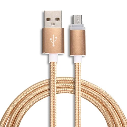 Sinfu 1M/3.3FT LED Light Charger Cable Charge Android and Windows Smart Phones Braided Cable (B)