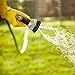 Ohuhu Garden Hose Spray Nozzle, Water Nozzle W/ 9 Adjustable Patterns, Durable Steel Chrome Design