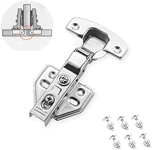 Bisagras de esquina estándar de 110º, niqueladas, 35 mm de diámetro