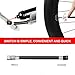 Bodyguard Mini Bike Pump - Reliable Hand Air Pump, Presta and Schrader Valve Compatible with Road, Mountain and BMX Bicycle Tires, High Pressure 260 Psi, 7.3 inches (Black)