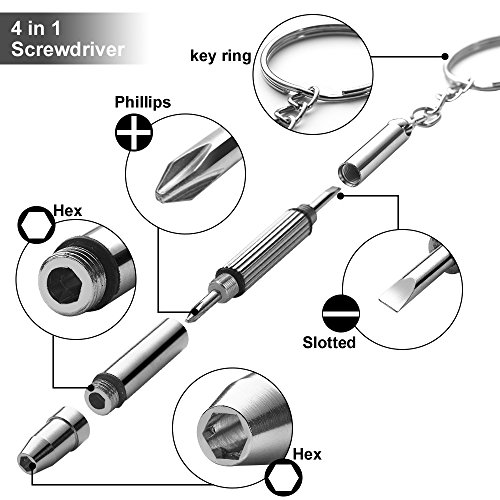 image for Becory Eyeglasses Repair Kit, 1100Pcs Tiny Screws and 5 Pairs Nose Pad