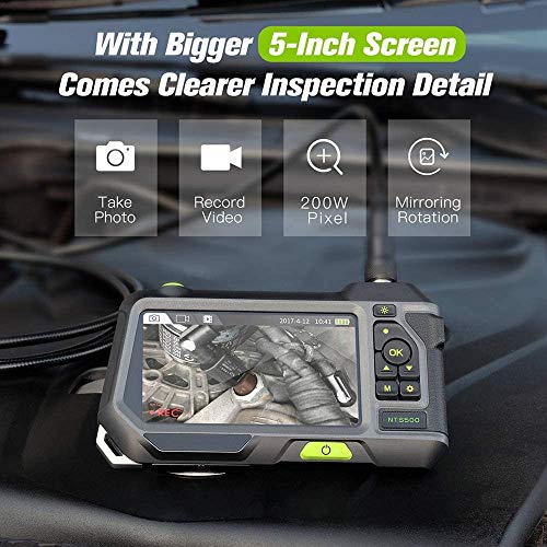 JDH Industrielles Endoskop mit doppeltem Objektiv, 5-Zoll-HD-Endoskopkamera, wasserdichte Flexible Sonde 1080P IP67, 4… – Bild 7