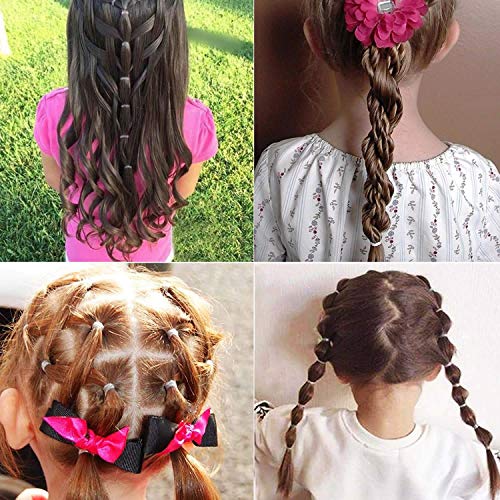 Elastic Hair Bands, Baby Girl Kids Hair Holder Hair Tie Rubber Bands,2000 Pieces - Thumbnail 6