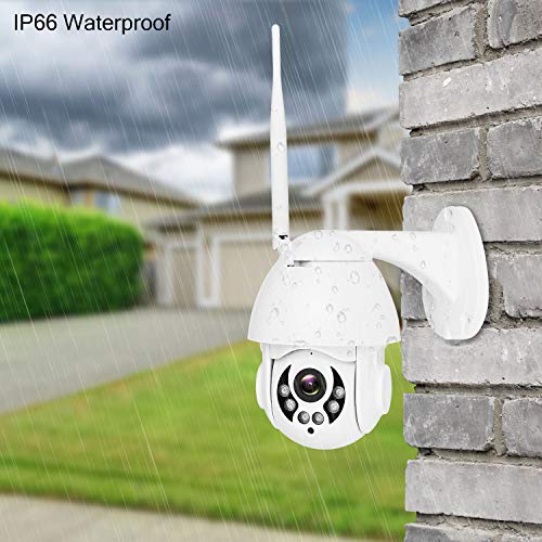 CTVISON Outdoor PTZ 2.4G WiFi Security Camera, Wireless HD 1080P Pan/Tilt Surveillance CCTV IP Camera with 4MM Lens/Two Way Audio/Night Vision/Motion Detection/ IP65 Weatherproof - Thumbnail 4