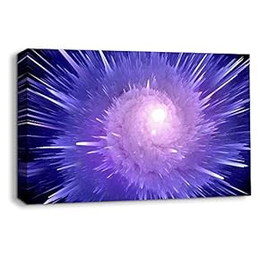 Canvas Wall Art for Living Room,Bedroom Home Artwork Paintings Colorful Energy Wave Ready to Hang - 12x18 inches
