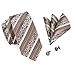 Hi-Tie 3 Pcs Mens Tie Set in Gift Box Necktie with Pocket Square and Cufflinks Silk Neck Tie Collection (T-905)