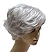 Hmy Grey Short Curly Women Synthetic Full Wig Capless Wig+Wig Cap(2033#60)
