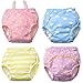 Baby Girl’s Training Pants Toddler Training underwear 4 Packs Cute Potty Cloth Diaper Cotton Nappy Underwear for Kids Reusable Potty pants(Bigger than Normal Size, Suggest to Order Down a Size) Pink