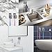 WARMTHOU Toothbrush Holder Wall Mounted Bathroom Stainless Steel Toothbrush Gargle Cup Holder Hygienic Organizer with Self-Adhesive(Pack of 2)