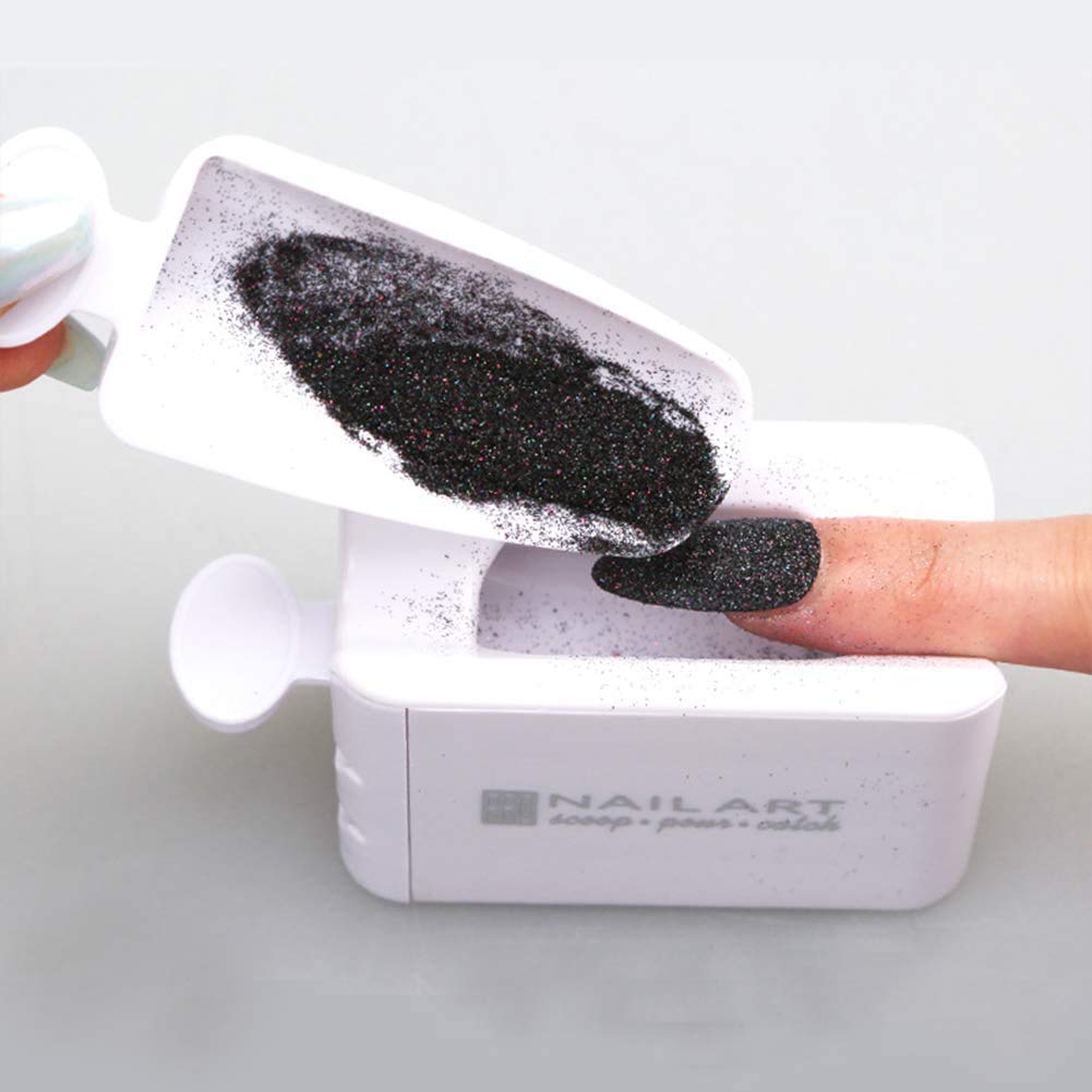 Dip Powder Recycling Tray System Dip Case Nail Dip Container, Etercycle Powder Nail Dipping Portable Dipping Powder Storage Box Manicure Tool : Beauty