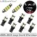 LEDpartsNow Interior LED Lights Replacement for 2005-2010 Jeep Grand Cherokee Accessories Package Kit (9 Bulbs), WHITE
