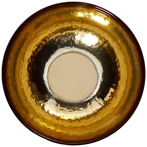 Circleware 09321 Metro Metal Serving Mixing Fruit Bowl, Home and Kitchen Decoration Dish Serveware for Salad, Cake, Ice Cream, Dessert, Food, Punch, Beverage, Best Selling Gifts, 7.8" x 3.15", Gold - Thumbnail 2