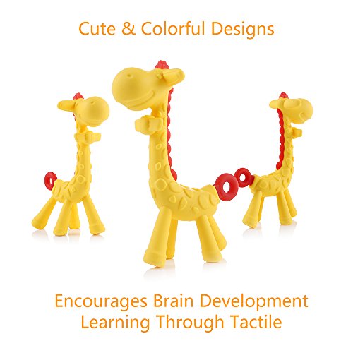 image for Baby Teether Toy - Tinabless Teething Pacifier Chew Rings for Babies, 