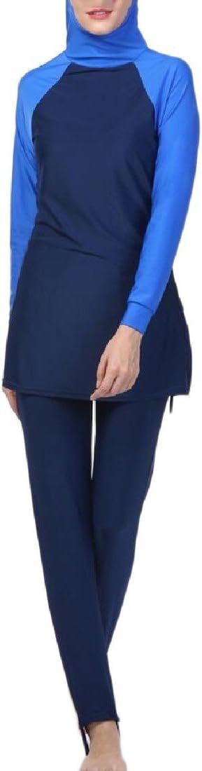 cheese Women Full Cover Islamic Hijab Swimsuits Muslim Girls Hooded 2 Piece Set Burkini