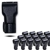 New (50 pack) 6mm Black Plastic Retail Shop Security Display Hook Anti- Theft, Anti Sweep Stop Lock for Pegboard or Slat Wall ( A Lock Black) ... UNLOCK KEY IS NOT INCLUDED