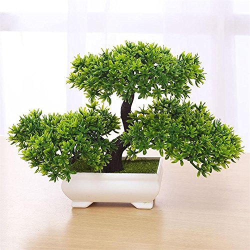 WG Creative Bonsai Tree Artificial Plant Decoration Not Faded No Watering Potted for Office Home
