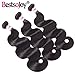 Bestsojoy 10A Brazilian Body Wave 3 Bundles 100 Human Hair Bundles Virgin Brazilian Hair Body Wave Natural Color (16 18 20)