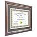 Creative Picture Frames 8.5x11-11x14mh.gold Mahogany Diploma Frame with Gold Rim and Black Matting To Hold 8.5 by 11-inch Graduation Certificate with Easel and installed Hangers
