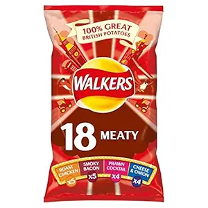 Walkers Meaty Selection Crisps 18 Pack
