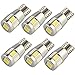 Bulbeats 6pcs T10 Led Bulbs Error Free 194 168 175 2825 W5W 158 161 T10 Wedge Interior Lights,License Plate light, Dome light,Map Courtesy Side light,Marker light.Xenon White(Best Value on the market)