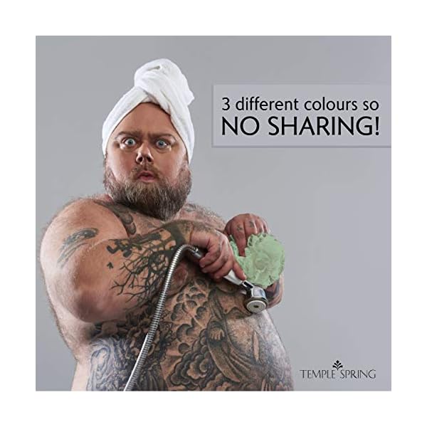 Temple Spring, Eco Recycled Shower Pouf, Bath Loofah, Body Brush, Mesh Sponge, Exfoliating Bath Scrunchie, Multi Pack…