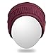 Mydeal Wireless Bluetooth Beanie Hat Headphones Headsets Music Audio Cap with Speakers Mic Hands Free for Women Men Outdoor Sports,Compatible with Iphone 7/7 plus,Samsung,Christmas Gifts - Burgundy
