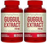 Piping Rock Guggul Extract 2.5% Guggulsterones 750 mg 2 Bottles x 90 Capsules Dietary Supplement
