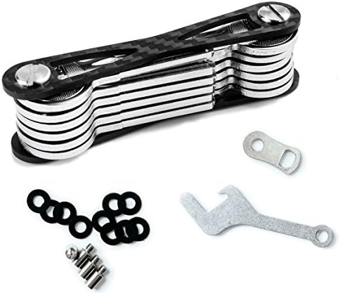 MOKEY Key Package Carbon Fiber with Bottle Opener - Space-Saving Organizer Set with Popular Accessorie - Made in Germany