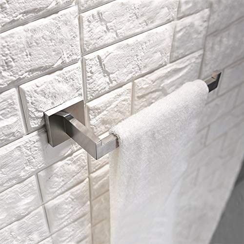 TURS Contemporary 4-Piece Bathroom Hardware Set Towel Hook Towel Bar Toilet Paper Holder Tower Holder, SUS 304 Stainless Steel Wall Mounted, Brushed - Thumbnail 3