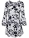 Youtalia Womens Scoop Neck 3/4 Bell Sleeve Blouse Casual Floral Print Tunic Shirts