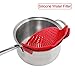 Clip On Strainer Silicone for all Pots and Pans, AUOON Pasta Strainer Clip on Food Strainer for Meat Vegetables Fruit Silicone Kitchen Colander