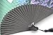 OMyTea® Hand Held Silk Folding Fan with Bamboo Frame - with a Fabric Sleeve for Protection for Gifts - 100% Handmade Oriental Chinese/Japanese Vintage Retro Style - for Women Ladys Girls (WZS-27)