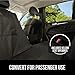 Gorilla Grip Original Premium Slip-Resistant Pet Car Seat Protector for Pets, Free Dog Bowl, Durable Protectors for Cars, SUV, Underside Grip, Waterproof, Seat Belt Openings, Pocket, Hammock: Black