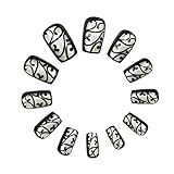 Coscelia Pre-design Acrylic False Nails Tips Glittery Fake Nails 3D DIY french Rhinestone Nail Art Decoration