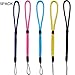 YOUOWO 5 Pack Nylon Color Wrist Lanyards For USB Flash Drive Cell Phone Key Ipod Mp3 Mp4 ID Card Badge and Other Small Electronic Devices (Black Purple Yellow Blue Pink)