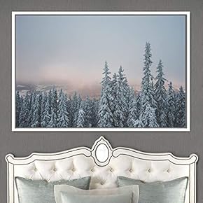 signwin Framed Canvas Wall Art Greenlands Aerial Dark...