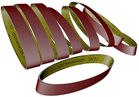 Hylotele 10pcs 52830mm Sanding Belts 60-600 Grit Grinding and Polishing Replacement for Angle Grinder
