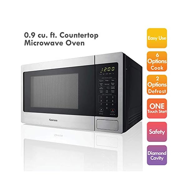 Kenmore 70923 0.9 cu. ft Small Compact 900 Watts Countertop Microwave